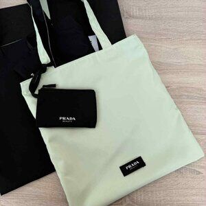 GWP PRADA REVERSIBLE TOTE IN GREEN AND BLACK